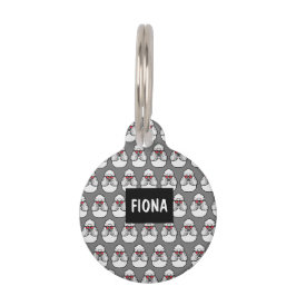 Poodle Pattern Funny Haustiermarke