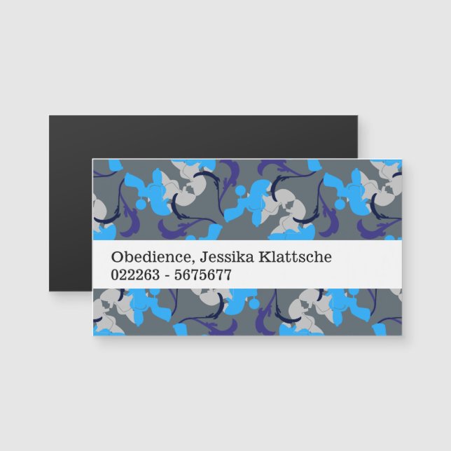 Poodle Pattern Magnetkarte (Vorne/Hinten)