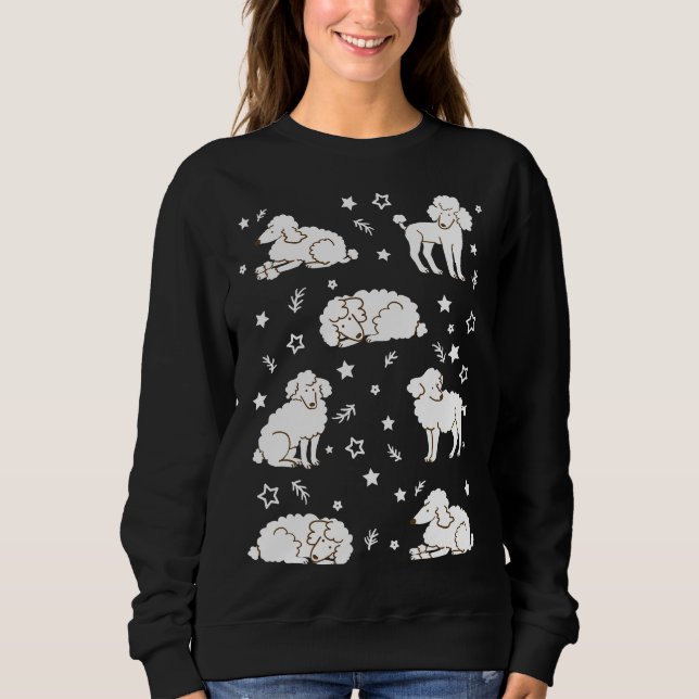 Poodle Pattern Sweatshirt (Vorderseite)