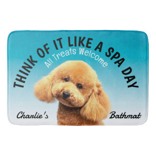 Poodle Personalisiert Hund Lover Bath Mat Badematte