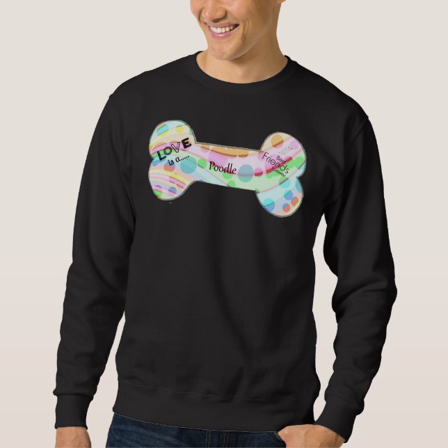 Poodle personalisiert sweatshirt (Vorderseite)