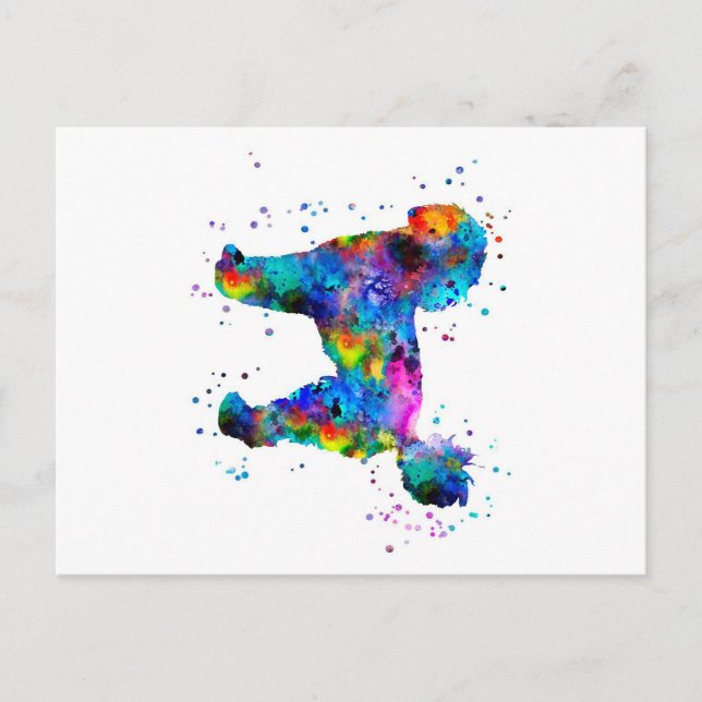 Poodle personnalisé | Carte d'anniversaire pour ch (Devant)