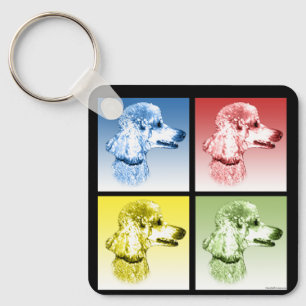 Poodle Pop Art Schlüsselanhänger