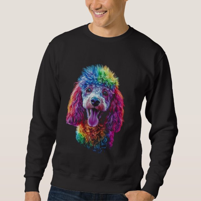 Poodle Pop Art Sweatshirt (Vorderseite)