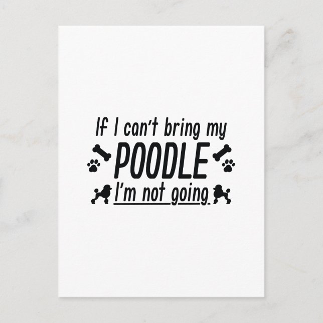 Poodle Postkarte (Vorderseite)