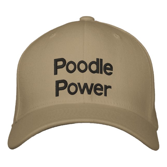 Poodle-Power bestickter Hut (Vorderseite)