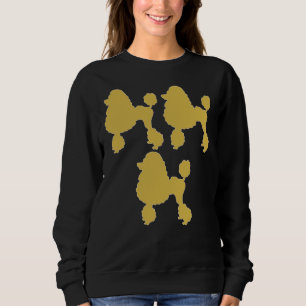 Poodle Prints Gold Poodle Dekoration Poodle Fre Sweatshirt