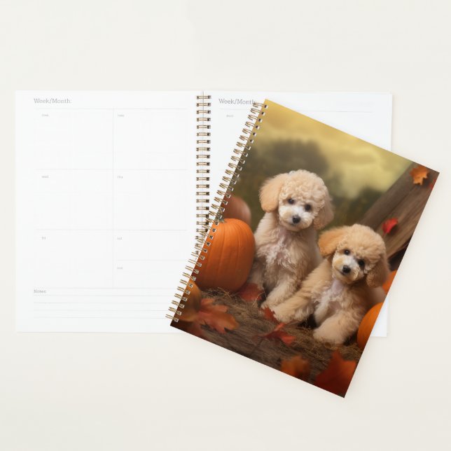 Poodle Puppy Autumn Delight Pumpkin Planer (Anzeige)