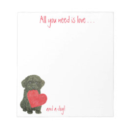 Poodle Puppy Notepad Notizblock