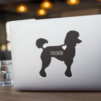 Poodle Rasse Silhouette Individuelle Name