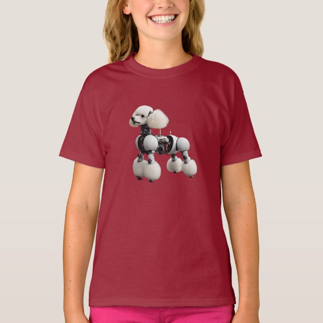 Poodle Robot Kid's T - Shirt (Vorderseite)