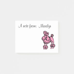Poodle rose personnalisé Post-it Notes