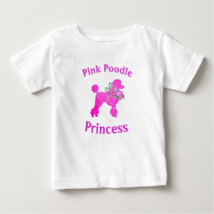 Poodle rose Princesse T-shirt fille anniversaire