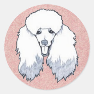 Poodle Runder Aufkleber