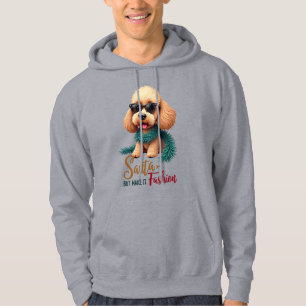 Poodle Santa, aber mach es Mode Hoodie