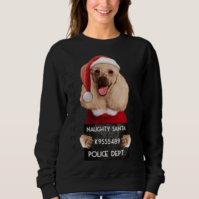 Poodle Santa Xmas Sweatshirt (Vorderseite)