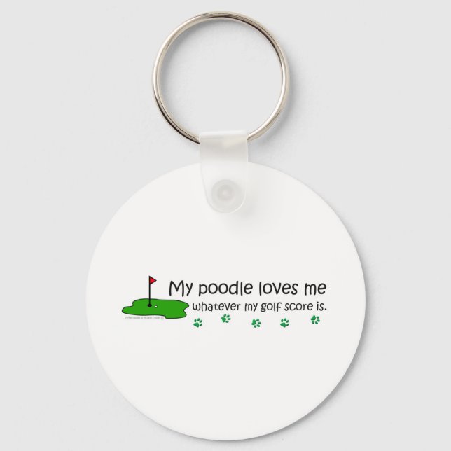 Poodle Schlüsselanhänger (Vorderseite)