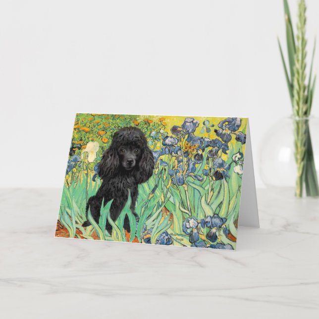 Poodle (schwarz 1) - Ire Karte (Vorderseite)