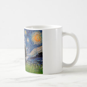 Poodle (schwarz 1) - Starry Night Kaffeetasse