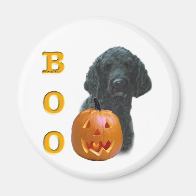 Poodle (schwarz überzogen) Boo Magnet (Vorne)