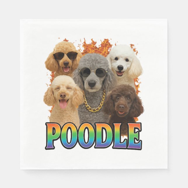 Poodle Serviette (Vorderseite)