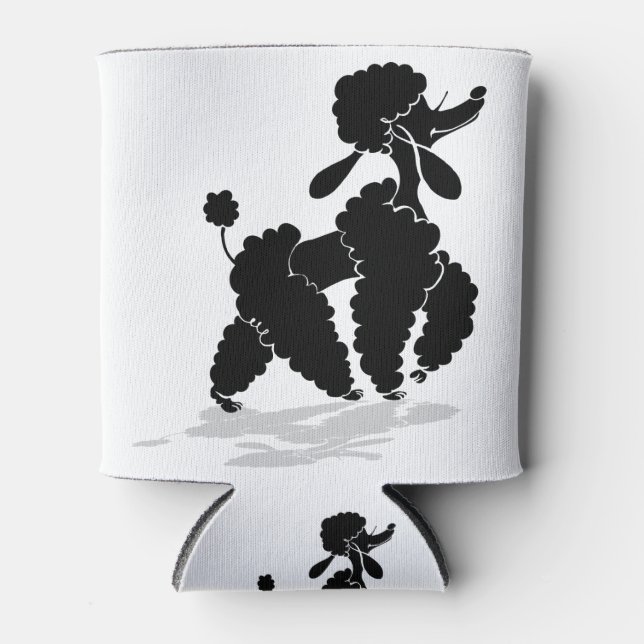 Poodle Silhouette Dosenkühler (Vorderseite)
