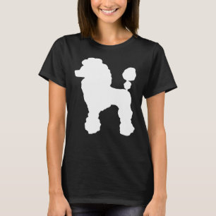Poodle Silhouette Hund züchtet Poodle Outfit T-Shirt