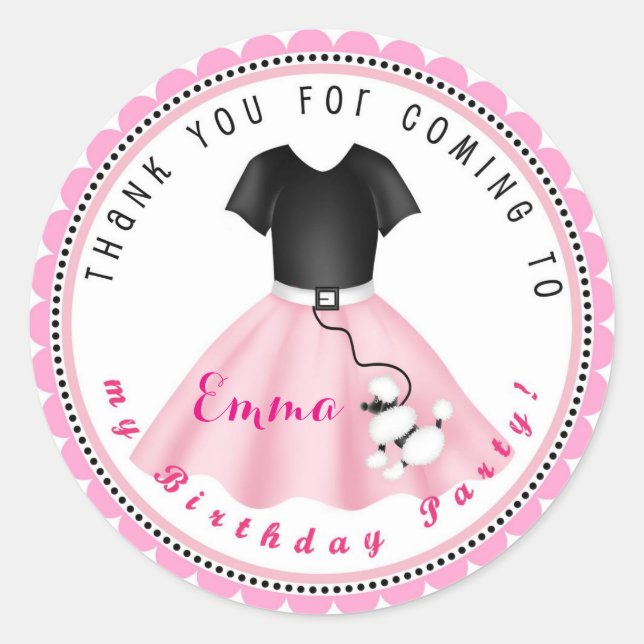 Poodle Skirt Sock Hop Stickers (Vorderseite)