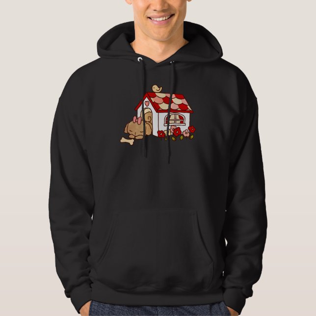 Poodle Sleeping Hoodie (Vorderseite)