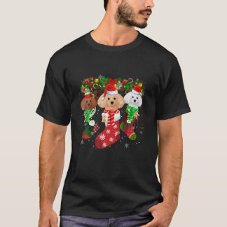 Poodle Socks Weihnachtsfest Familie Pajamas Christ T-Shirt