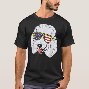 Poodle Sonnenbrille Amerikanisch USA 4. Juli 4. T-Shirt