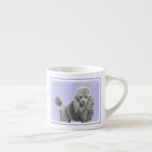 Poodle (Spielzeug, Miniatur) Malerei Original Hund Espressotasse