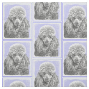 Poodle (Spielzeug, Miniatur) Malerei Original Hund Stoff