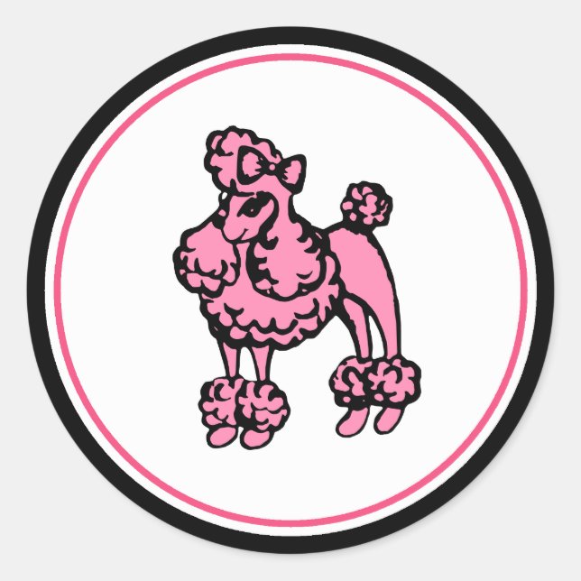 Poodle Stickers (Vorderseite)