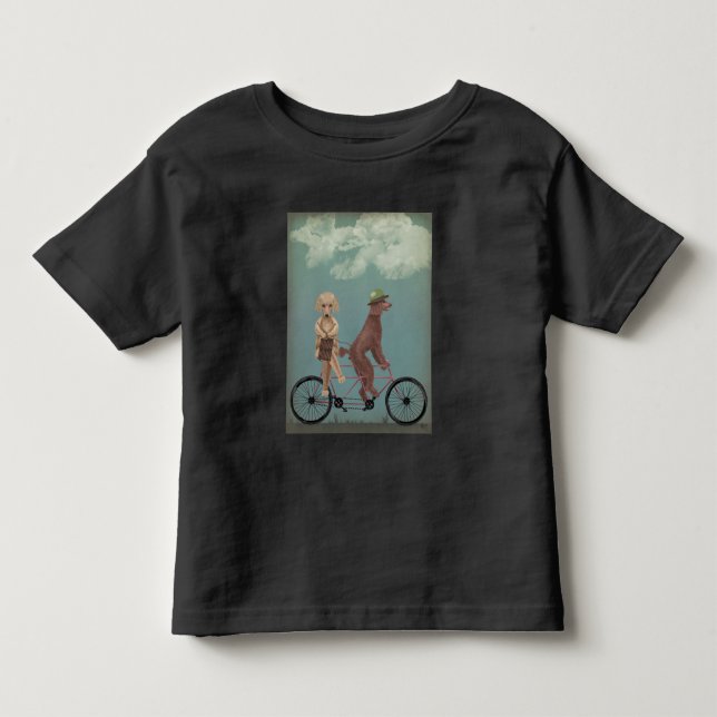 Poodle Tandem Kleinkind T-shirt (Vorderseite)