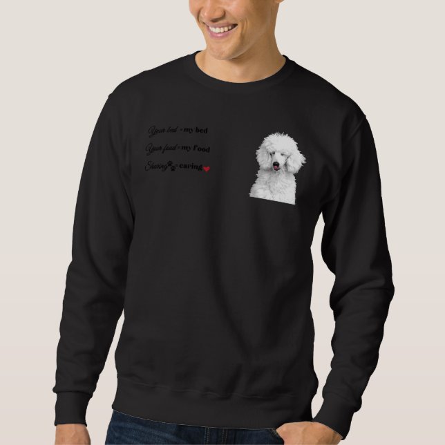 Poodle-Tasse Sweatshirt (Vorderseite)