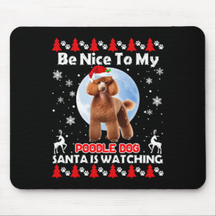 Poodle Uggli Weihnachten schön zu mir Poodle Santa Mousepad