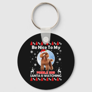 Poodle Uggli Weihnachten schön zu mir Poodle Santa Schlüsselanhänger