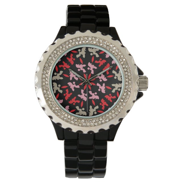 Poodle-Uhr Armbanduhr (Vorderseite)