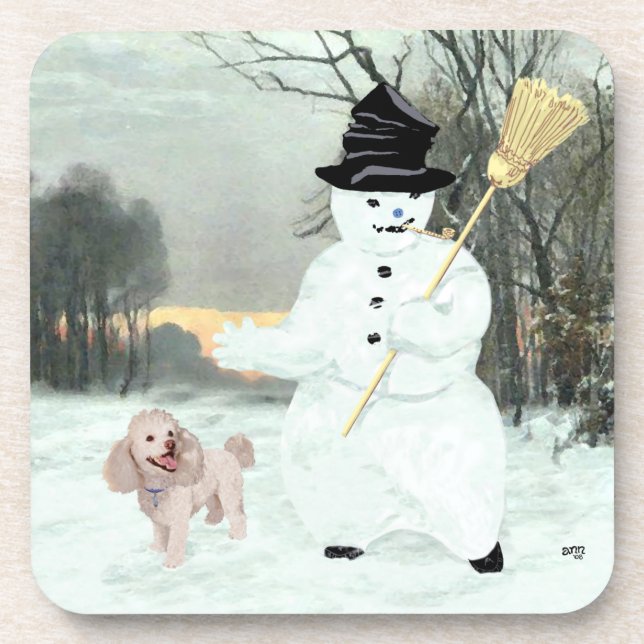 Poodle Untersetzer (Vorderseite)