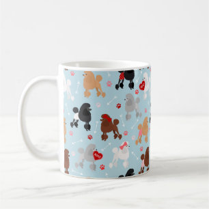 Poodle Valentine Motif Café Mug