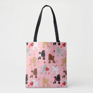 Poodle Valentine Muster Tasche