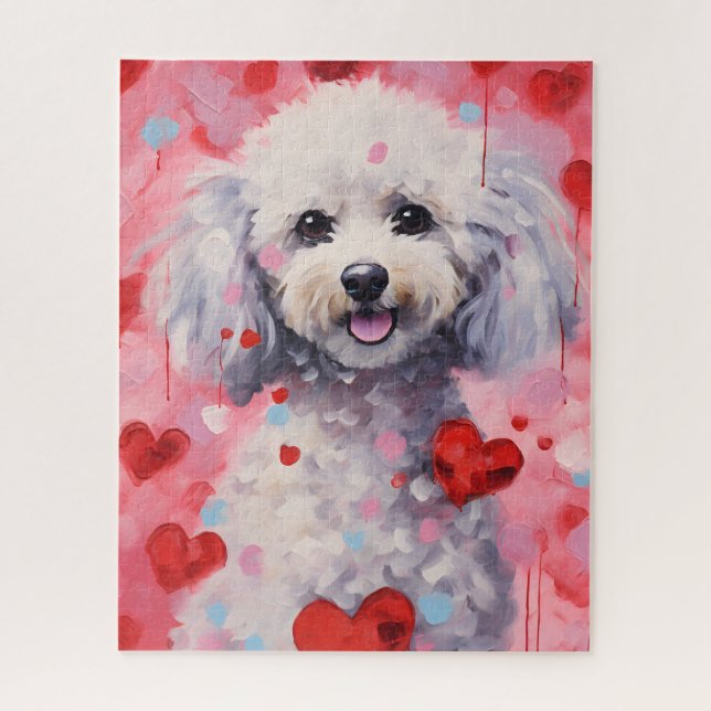 Poodle Valentinstag (Vertikal)