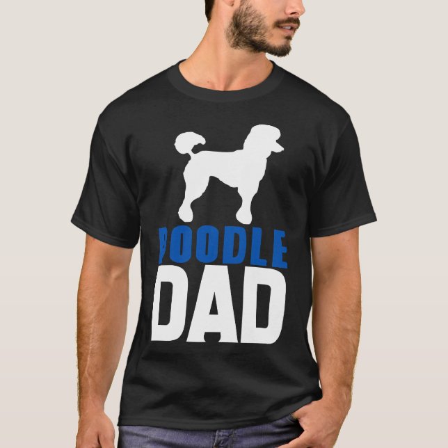 Poodle Vater Blue T-Shirt (Vorderseite)