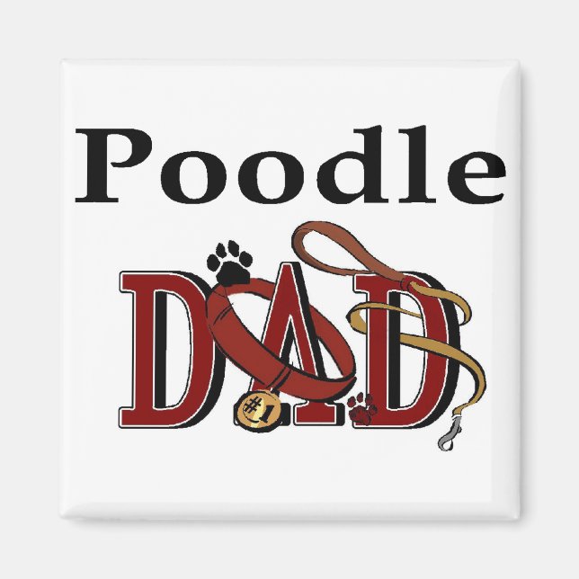 Poodle Vater Geschenke Magnet (Vorne)