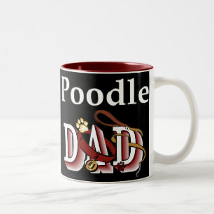 Poodle Vater Geschenke Zweifarbige Tasse