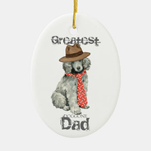 Poodle Vater Keramik Ornament