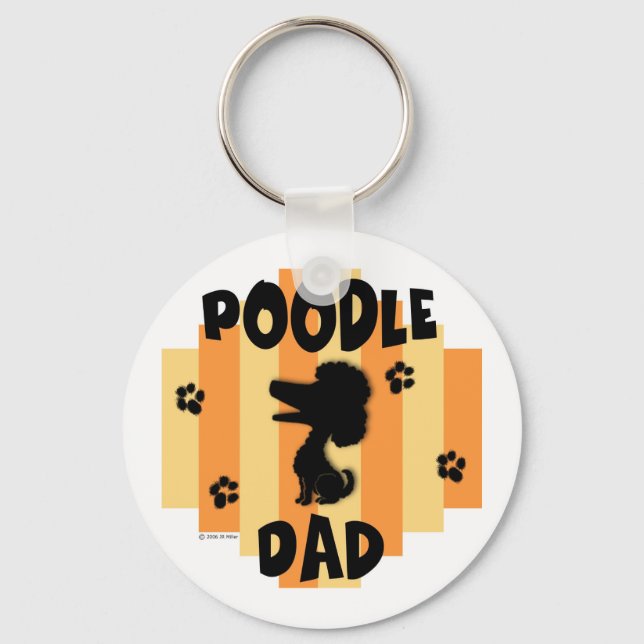 Poodle Vater Schlüsselanhänger (Vorderseite)