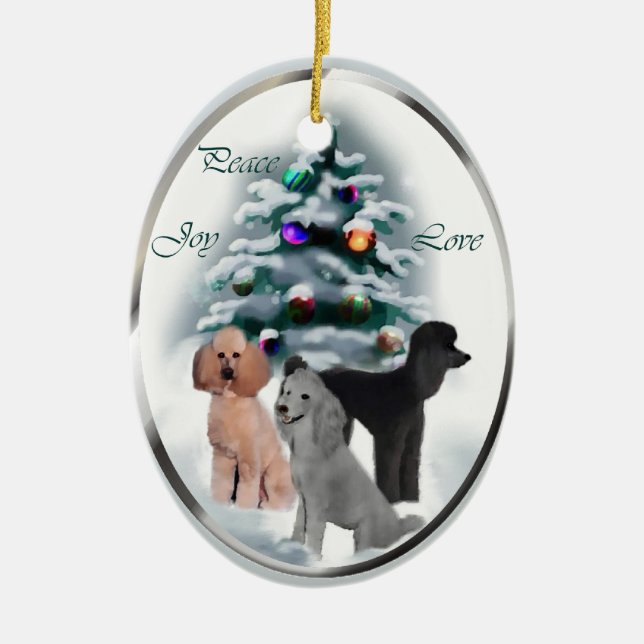 Poodle Weihnachtsgeschenke Ornament (Vorne)