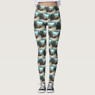 Poodle Weihnachtsschnee Winter Leggings